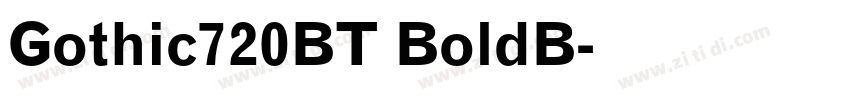 Gothic720BT BoldB字体转换